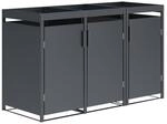 DEGAMO M&uuml;lltonnenbox 3-er M&uuml;lltonnenhaus ULM f&uuml;r 3X Tonnen 120 und 240 Liter,