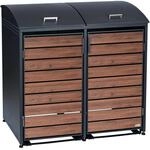 Zelsius M&uuml;lltonnenbox 2er M&uuml;lltonne mit abgerundetem Deckel | 120-240 Liter 