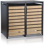 Zelsius M&uuml;lltonnenbox 2er M&uuml;lltonnen | (B) 132 x (T) 80 x (H) 117 cm |...