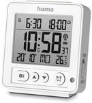 Hama Digitaler Funkwecker Rhodos, LCD, Wei&szlig;
