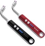 Brandson - Feuerzeug elektrisch 2er Set - Stabfeuerzeug Lichtbogen mit Akku -...
