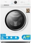 Midea Waschmaschine 8 kg Energieklasse A-10% 1400 U/Min Wei&szlig; MF10EW80BA10