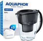 AQUAPHOR Amethyst &ndash; Wasserfilterkanne mit Schiebedeckel, 2,8 l, inkl. 3&times; Maxfor+