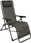 DEGAMO Relaxsessel Gartensessel Nizza, Metall und Kunstgewebe grau, faltbar, Outdoor