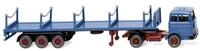 Wiking 055406 H0 LKW Modell Mercedes Benz Rungensattelzug - azurblau