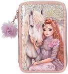 Depesche 13292 TOPModel Viva Violet - Gef&uuml;llte 3-Fach Federtasche in Lila, mit Model