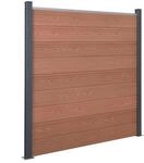 vidaXL Zaunelement Set, Rostfrei Gartenzaun Set mit 9 Zaunbrett 2 Pfosten,