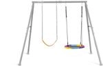 Intex 44126 &ndash; Kinderschaukel mit Sitz und Nestschaukel, Stahl, Grau, 254x235x200 cm