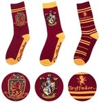 Cinereplicas Unisex 3er-Pack - Hogwarts-Haus socken - Schuh von 35 bis 45