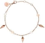 Purelei Akala Armband Damen &ndash; Mit Muschelanh&auml;ngern & echten S&uuml;&szlig;wasserperlen &ndash;