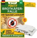 GREEN GUARDIA Brotk&auml;fer Falle mit Spezial-Lockstoff - 3X Brotk&auml;fer Fallen -