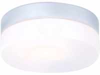 GLOBO Vranos Energiesparlampe, E27, 60 W, rund, IP44, silberfarben
