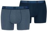 PUMA Herren Boxer Boxershorts Shorts Unterhosen Comfort Stretch 2er Pack, Farbe:Blau,