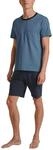 CALIDA Relax Essentials Kurz-Pyjama, Schlafanzug Herren, aus 100% Bio-Baumwolle, Hose
