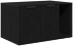 vidaXL Katzentoilettengeh&auml;use Schwarze Eiche 80 x 50 x 45 cm Holzwerkstoff