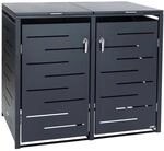 Zelsius M&uuml;lltonnenbox 2er M&uuml;lltonne | (B) 132 x (T) 80 x (H) 117 cm |...