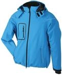 Men's Winter Softshell Jacket/James & Nicholson (JN 1000) S M L XL XXL Aqua,XL