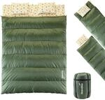 Skandika Schlafsack Iceland Double | XXL Doubleschlafsack mit Polycotton-Innenfutter