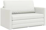 vidaXL Schlafsofa Wei&szlig; 124 x 71 x 78 cm Kunstleder | Mega bequeme Sitze zum