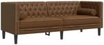 vidaXL Chesterfield Sofa 3-Sitzer, Couch mit Armlehnen R&uuml;ckenlehne St&uuml;tzbeine,