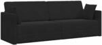 vidaXL Boden-Sofa-Bett Schwarz 213 x 70 x 77 cm Samt | Langlebig gebaut f&uuml;r
