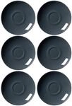 Ritzenhoff & Breker Doppio Kaffeeuntertassen, 6er Set, Anthrazit, &oslash; 16 cm,...