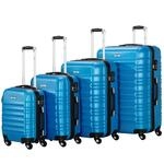 Zelsius Koffer Set 4 St&uuml;ck, Blau | ABS Hartschalenkoffer mit Zahlenschloss, 4 Rollen