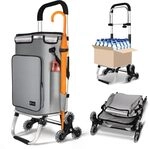 VOUNOT&reg; Aluminium Einkaufstrolley Treppensteiger, 3 in 1 Trolly Einkaufswagen