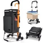 VOUNOT&reg; Aluminium Einkaufstrolley Treppensteiger, 3 in 1 Trolly Einkaufswagen