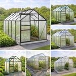 BRAST Gew&auml;chshaus Aluminium mit Fundament | 42 Modelle | 130x190x195cm -