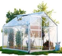 GARMIO&reg; Gew&auml;chshaus Neapel 250x190cm f&uuml;r den Garten, Alu Fr&uuml;hbeet inklusive