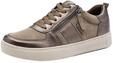 Tamaris Comfort Damen Sneaker flach mit Rei&szlig;verschluss Freizeit, Mehrfarbig (Pewter