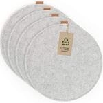 Miqio Design Filz Sitzkissen Rund mit Antirutschnoppen | 35cm | 4er-Set |...