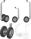 ProPlus Zwillingsst&uuml;tzrad Anh&auml;nger Vollgummireifen Doppel St&uuml;tzrad 550x770mm