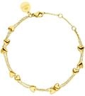 Purelei Alohi Heart Armband (Gold) &ndash; Zweireihiges Herz Damen Armband &ndash; Aus