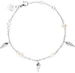 Purelei Akala Armband Damen &ndash; Mit Muschelanh&auml;ngern & echten S&uuml;&szlig;wasserperlen &ndash;