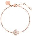 Purelei Armband Rosegold Damen - Kleeblatt Ankerkette mit Zirkonia-Herzen