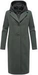 Navahoo Damen Mantel in Woll-Optik langer Trenchcoat leicht oversized mit