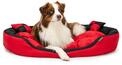 lionto Hundebett 4-in-1 mit Wendekissen, 110 x 80 cm, Schwarz