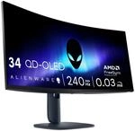 Alienware 34 Gaming Monitor - AW3425DW, WQHD (3440x1440), 240Hz, QD OLED | 0.03ms,