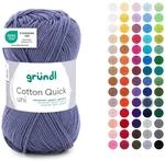 Gr&uuml;ndl Wolle Cotton Quick uni - d&uuml;nne Wolle zum H&auml;keln - Strickgarn - H&auml;kelgarn -