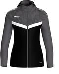 JAKO ICONIC Kapuzenjacke Gr. 44 Schwarz/Anthrazit - Zipper Hoodie Damen, Bequeme