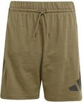 adidas Unisex Kids Essentials Big Logo Shorts, Olive strata/Black, 9-10 Years