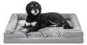 lionto orthop&auml;disches Hundebett + erh&ouml;hter Rand, 106x80x17 cm, Hundekissen...
