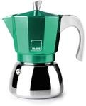 IBILI Elba Green Espressomaschine, 6 Tassen, 300 ml, Aluminiumguss, Edelstahlboden,
