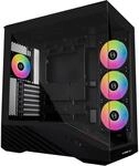 LIAN LI Vector V100 PC-Geh&auml;use Schwarz &ndash; ATX Midi-Tower mit Tempered Glass,