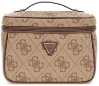 GUESS Toiletry Train Case Latte Logo/Brown