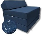 FORTISLINE Campingmatratze 200x70x10 cm mit Kopfteil - Faltbare Klappmatratze f&uuml;r