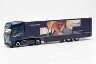 Herpa LKW Modell Mercedes-Benz Actros Gigaspace verkl. Koffer-Sattelzug...