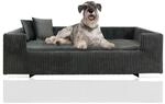 Rohrschneider Hundesofa Cord f&uuml;r mittelgr. & gr. Hunde, waschbar, d.grau